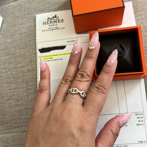 Chaine d'ancre Enchainee ring, small model size 54 - Picture 6 of 9